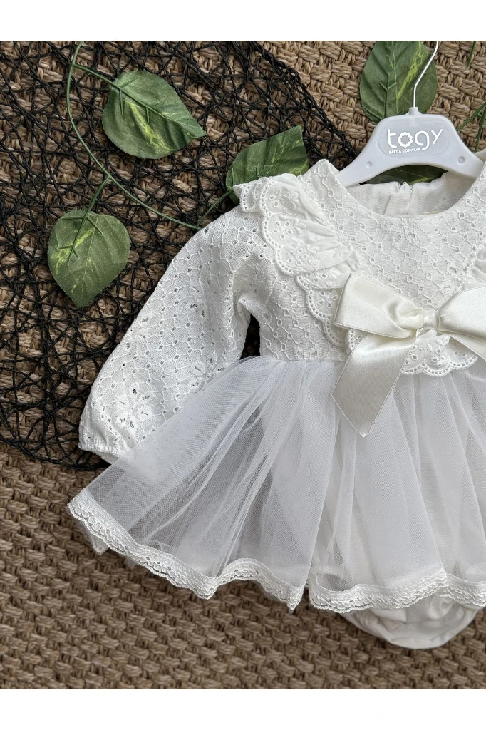 Arya Kız Bebek Romper - BEYAZ