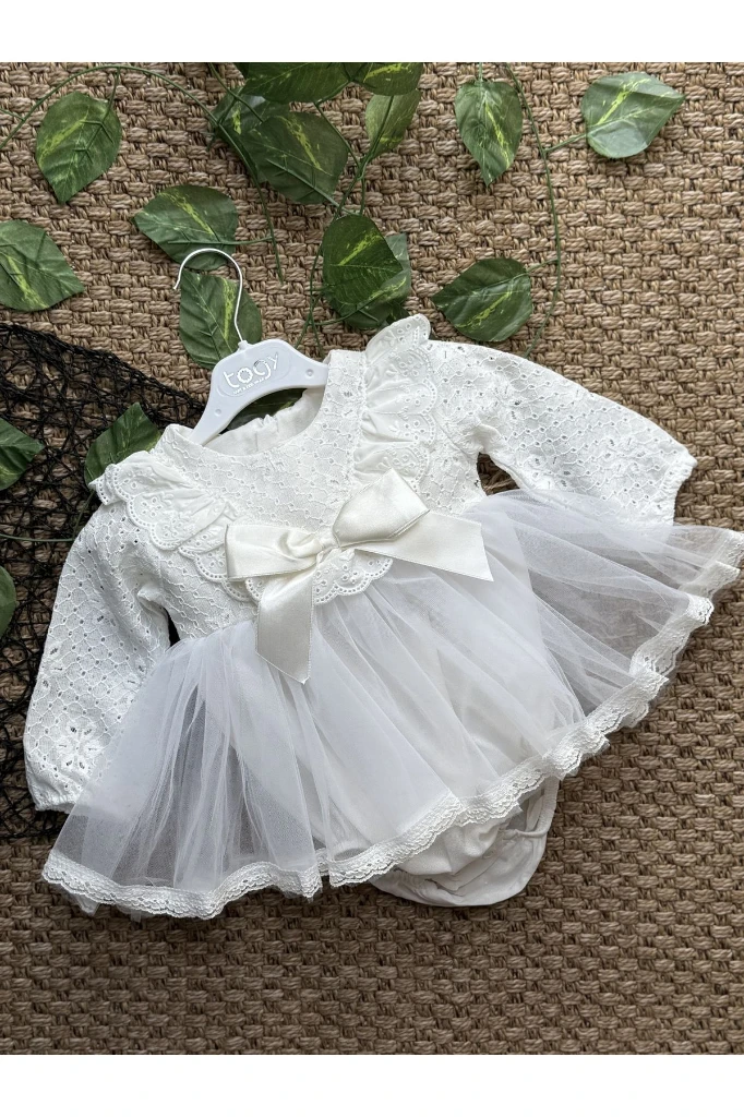 Arya Kız Bebek Romper - BEYAZ