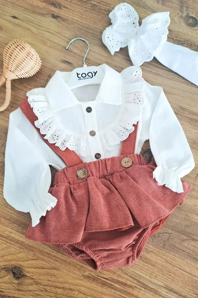 Melinda Kız Bebek Salopet  - KİRAMİT