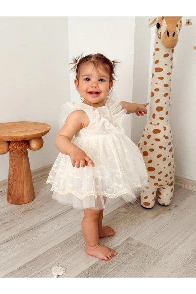 Dream Kız Bebek Romper - EKRU