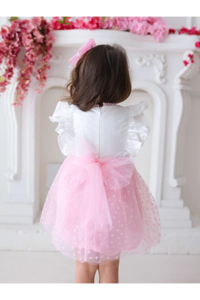 Heart Kız Çocuk Elbise - PEMBE