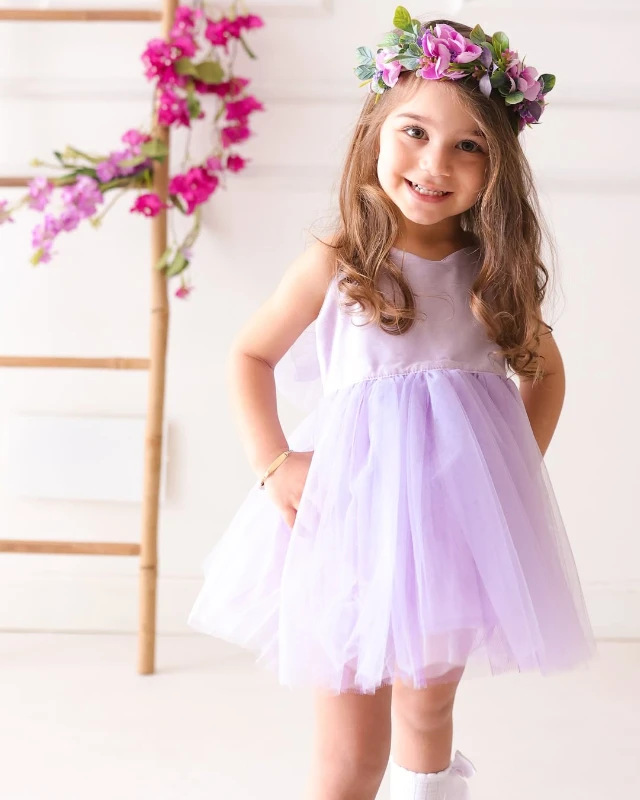 Elina Tütü Çocuk  Elbisesi (OUTLET) - LİLA
