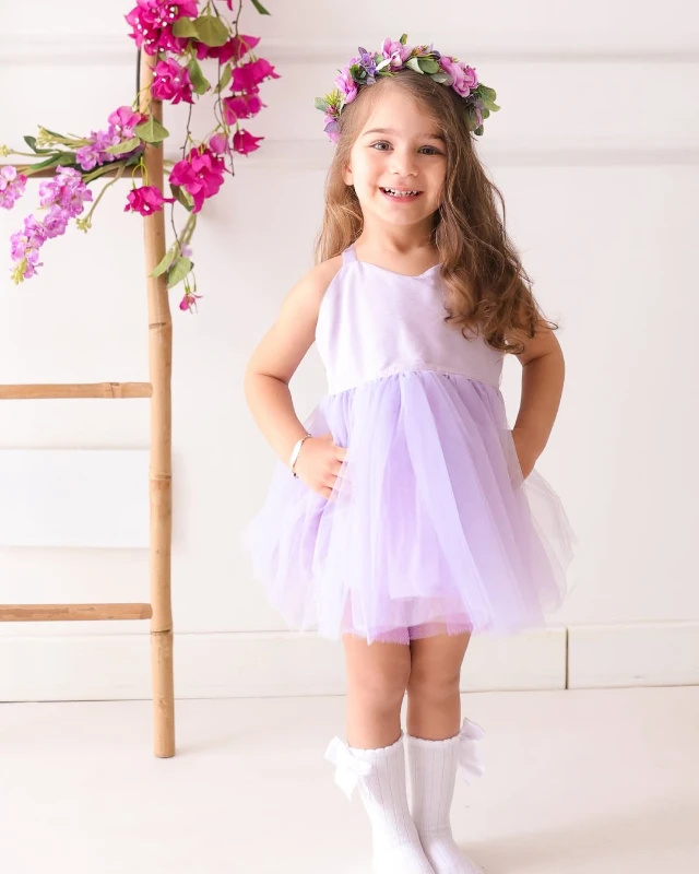 Elina Tütü Çocuk  Elbisesi (OUTLET) - LİLA