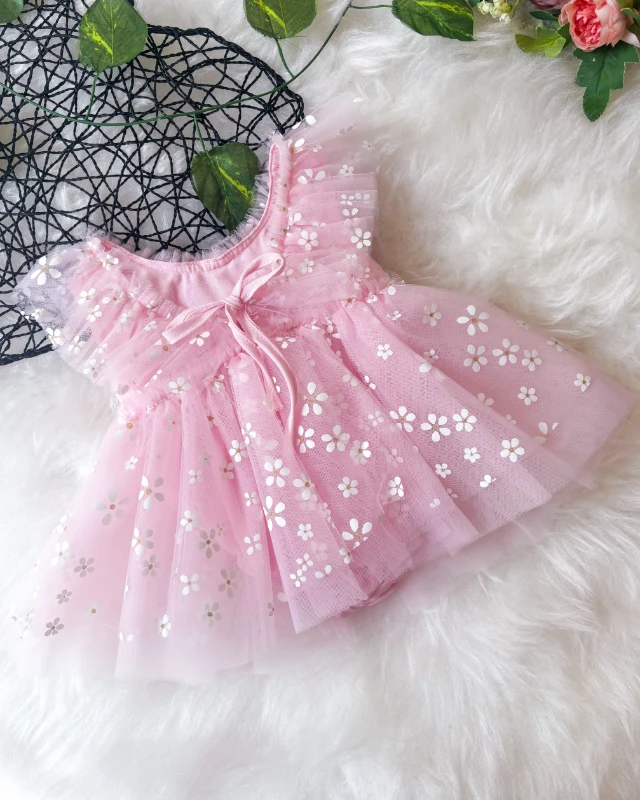 Dora Papatya Kız Bebek Romper - PEMBE