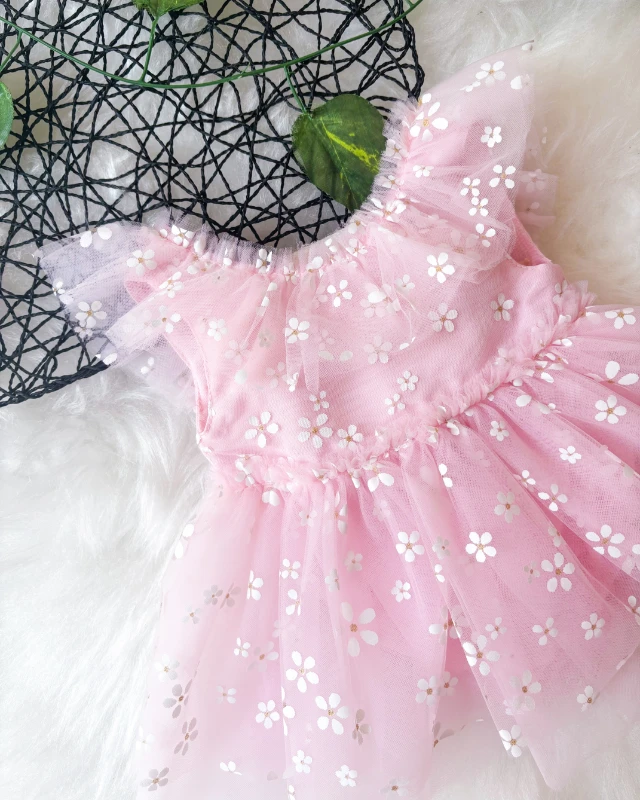 Dora Papatya Kız Bebek Romper - PEMBE