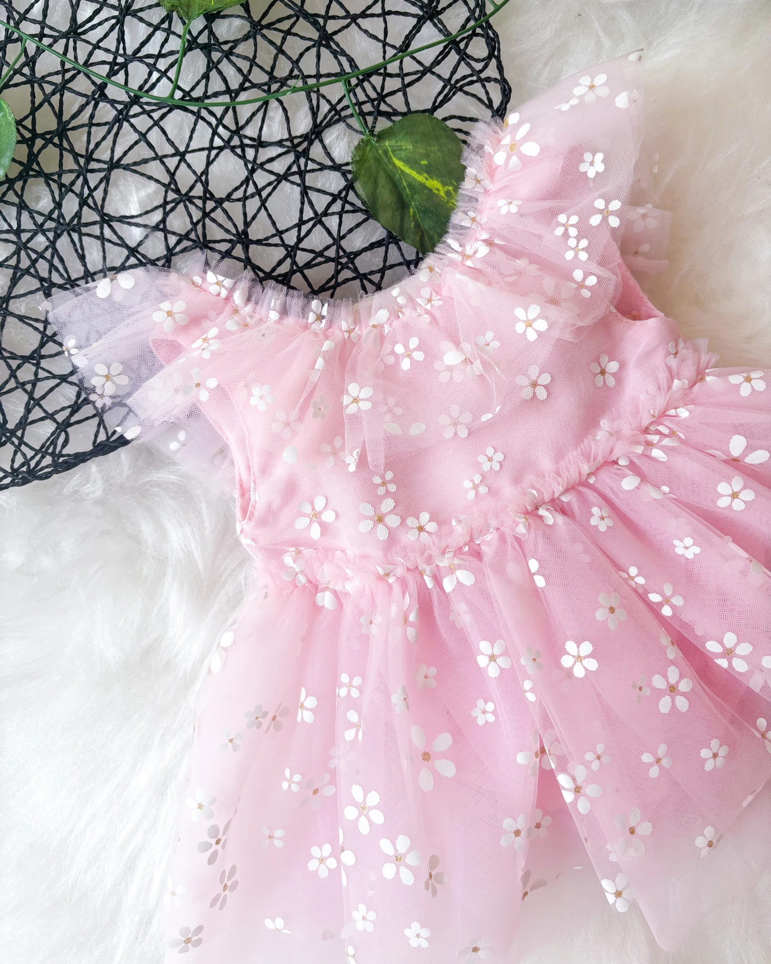 Dora Papatya Kız Bebek Romper (OUTLET) - PEMBE