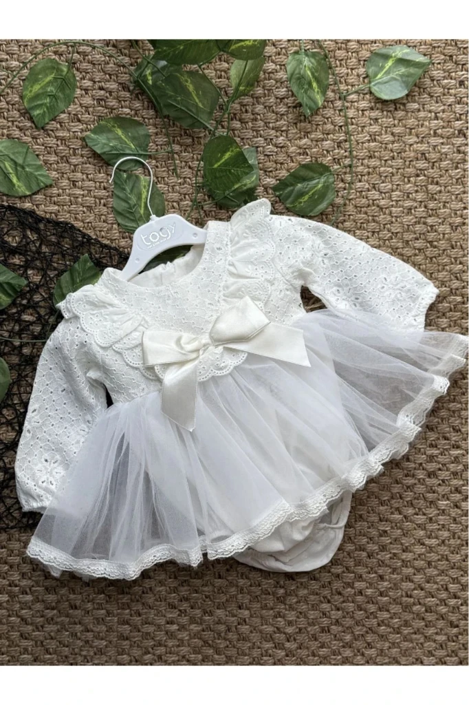Arya Kız Bebek Romper - BEYAZ