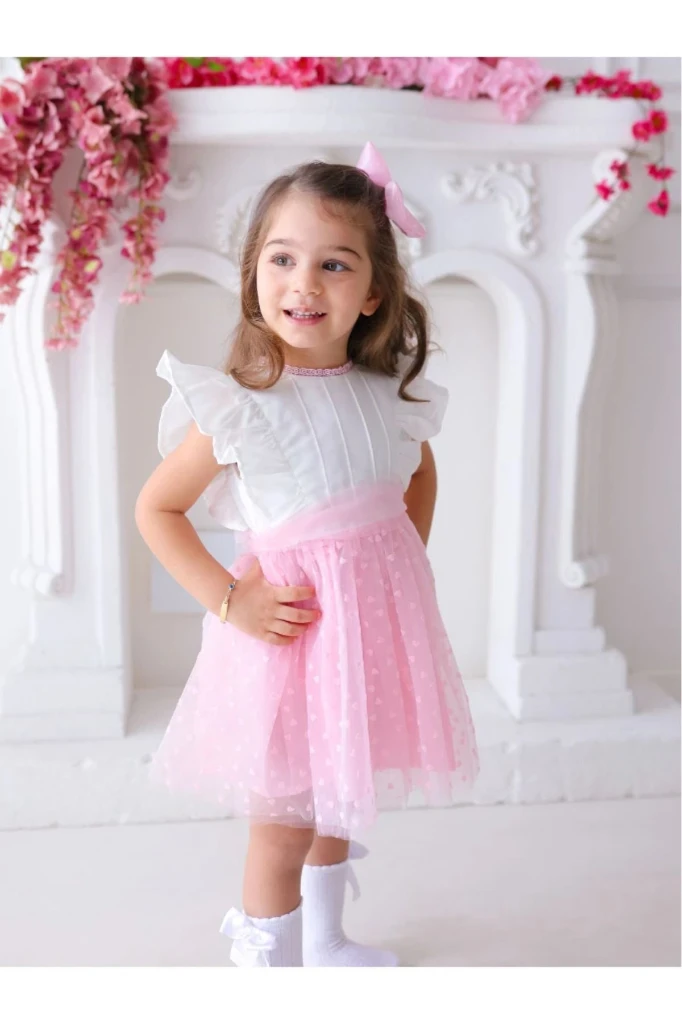 Heart Kız Çocuk Elbise - PEMBE