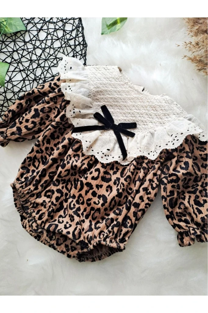Stella Kız Bebek Romper - KAHVERENGİ