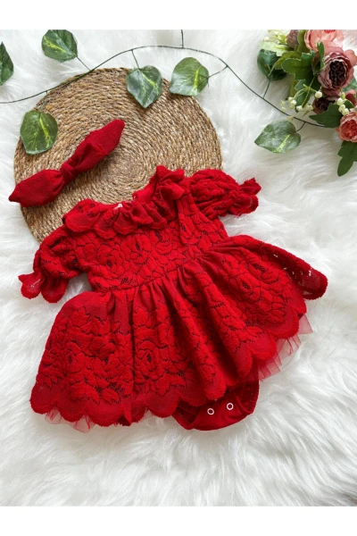 Ada Kız Bebek Romper - KIRMIZI