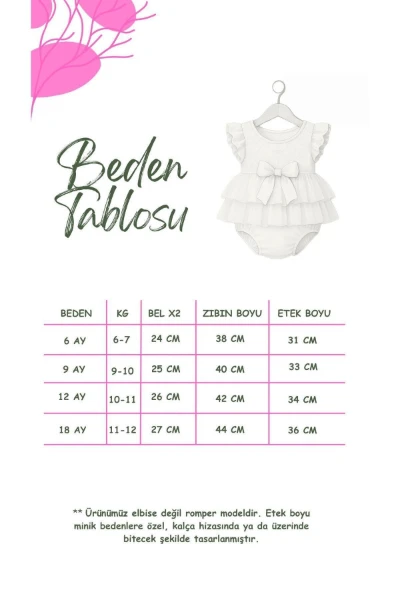Ada Kız Bebek Romper - KIRMIZI