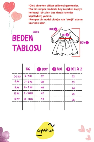 Arya Kız Bebek Romper - BEYAZ