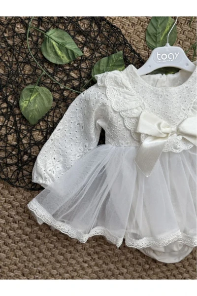 Arya Kız Bebek Romper - BEYAZ