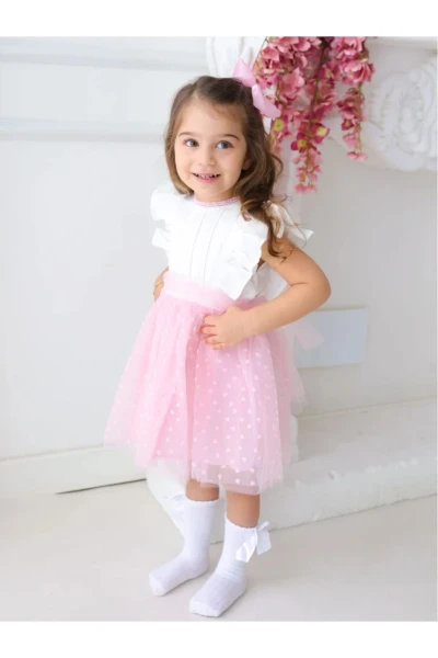 Heart Kız Çocuk Elbise - PEMBE