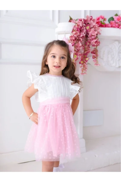 Heart Kız Çocuk Elbise - PEMBE