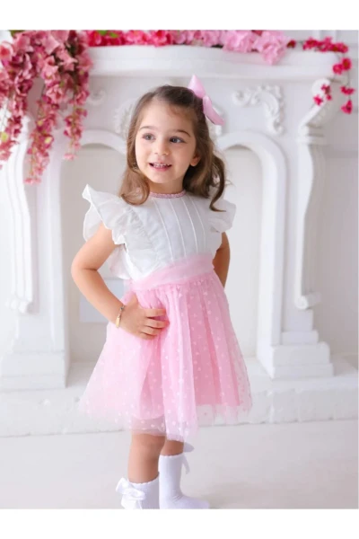 Heart Kız Çocuk Elbise - PEMBE