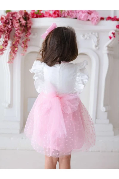 Heart Kız Çocuk Elbise - PEMBE