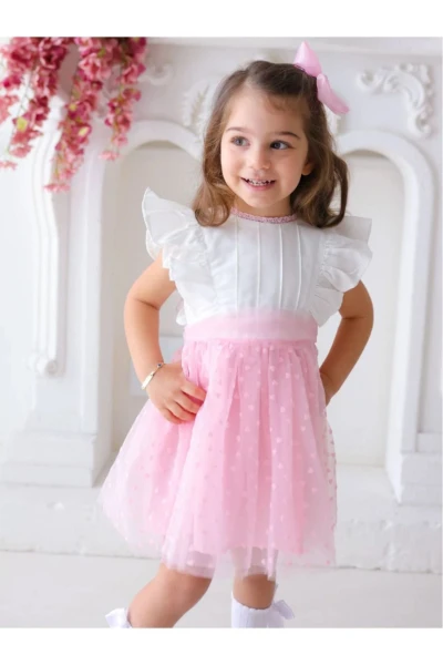 Heart Kız Çocuk Elbise - PEMBE