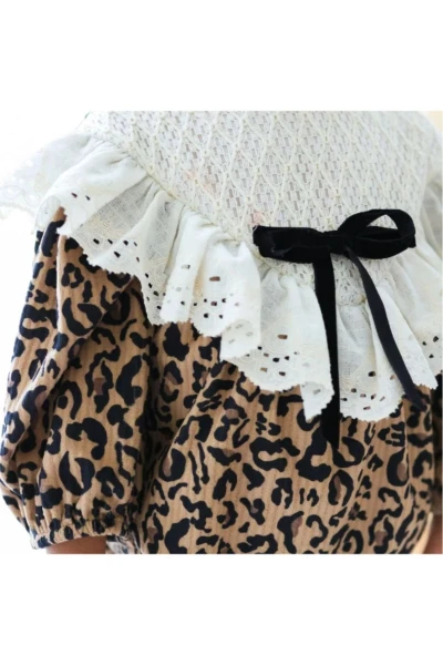 Stella Kız Bebek Romper - KAHVERENGİ