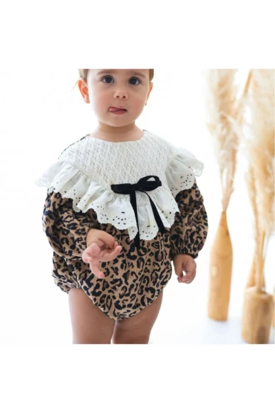 Stella Kız Bebek Romper - KAHVERENGİ