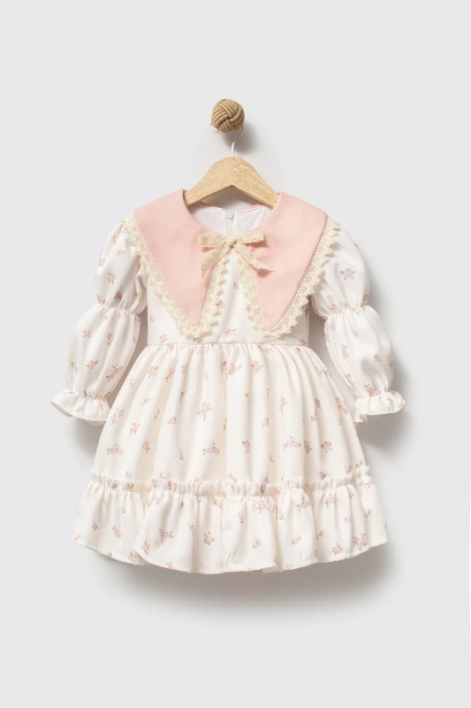 bianca kız çocuk vintage özelgün doğumgünü elbise - PEMBE